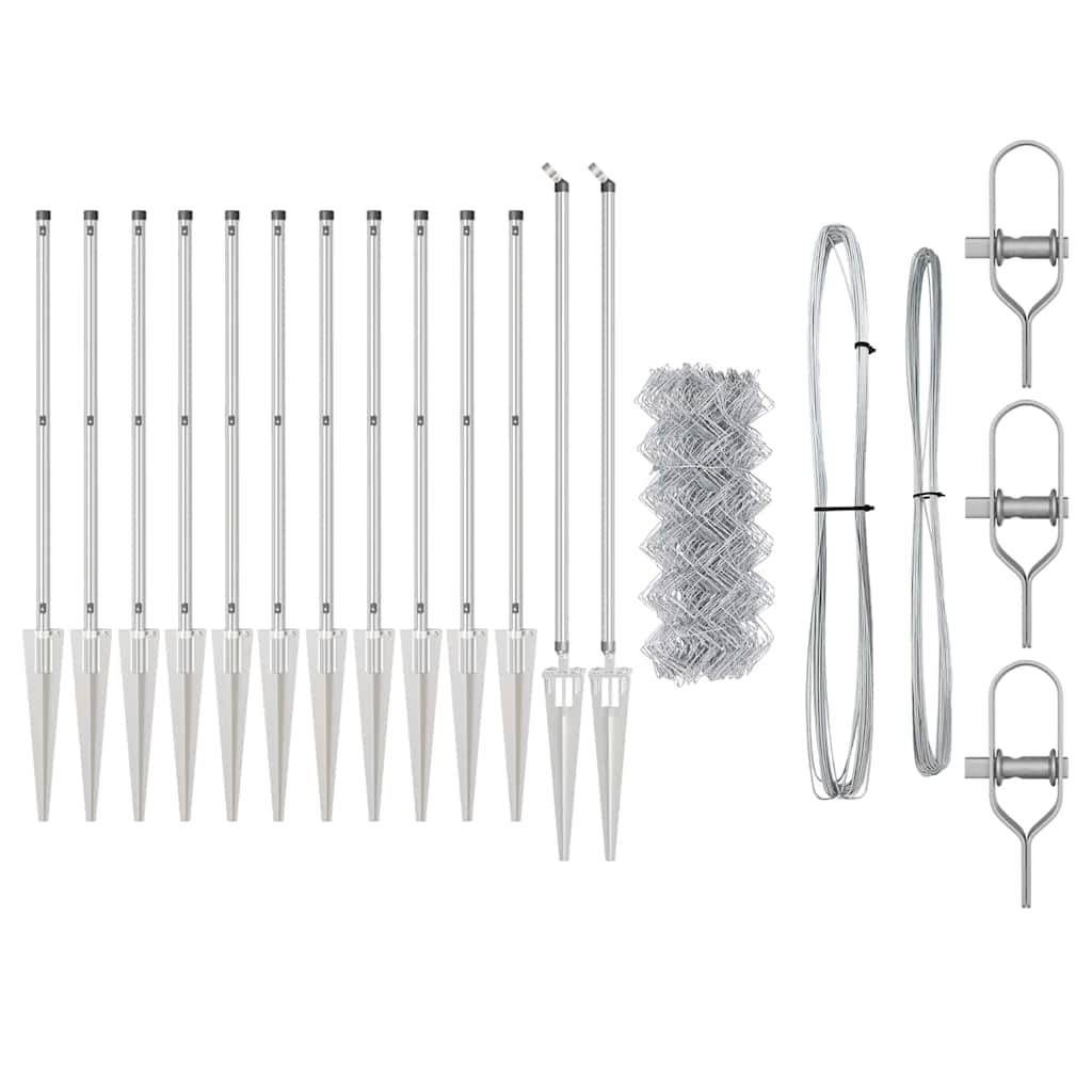 Outdoor Kettenglied-Zaun Erdfixierung 10 x 0,4 m Grün Netz