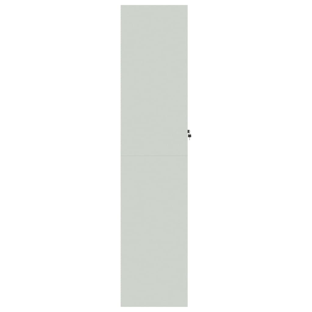 Aktenschrank mit 2 Türen Grau 90 cm Stahl