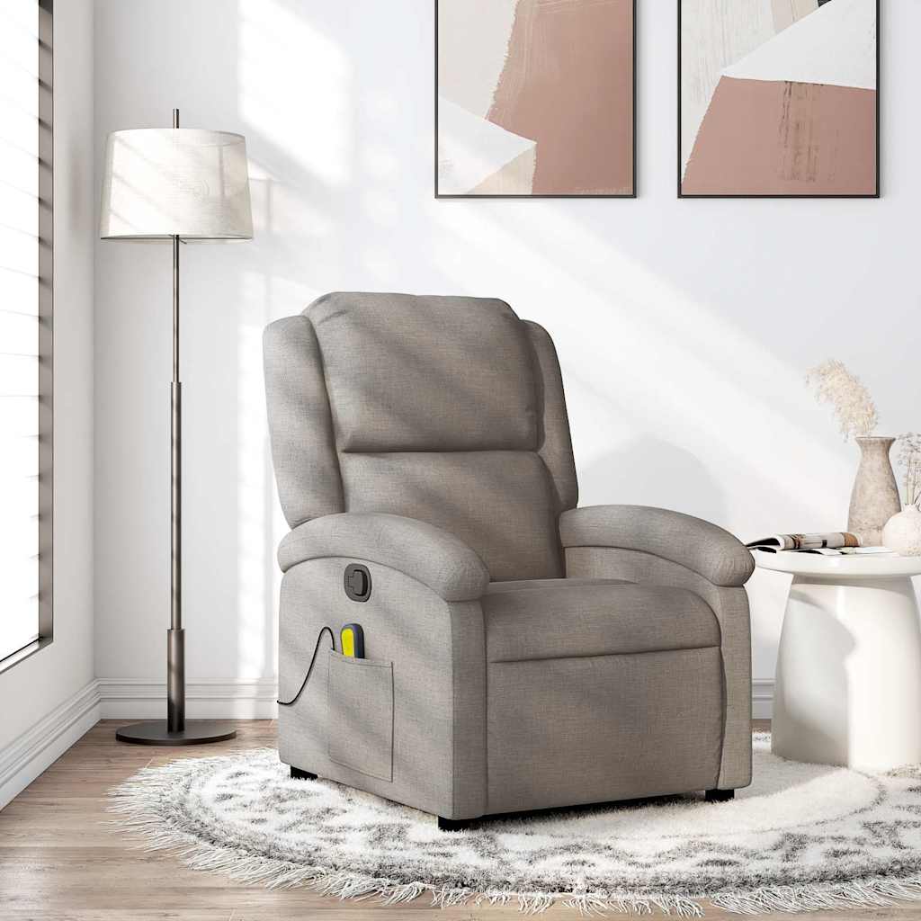 Relaxsessel Elektrisch Hellgrau Stoff