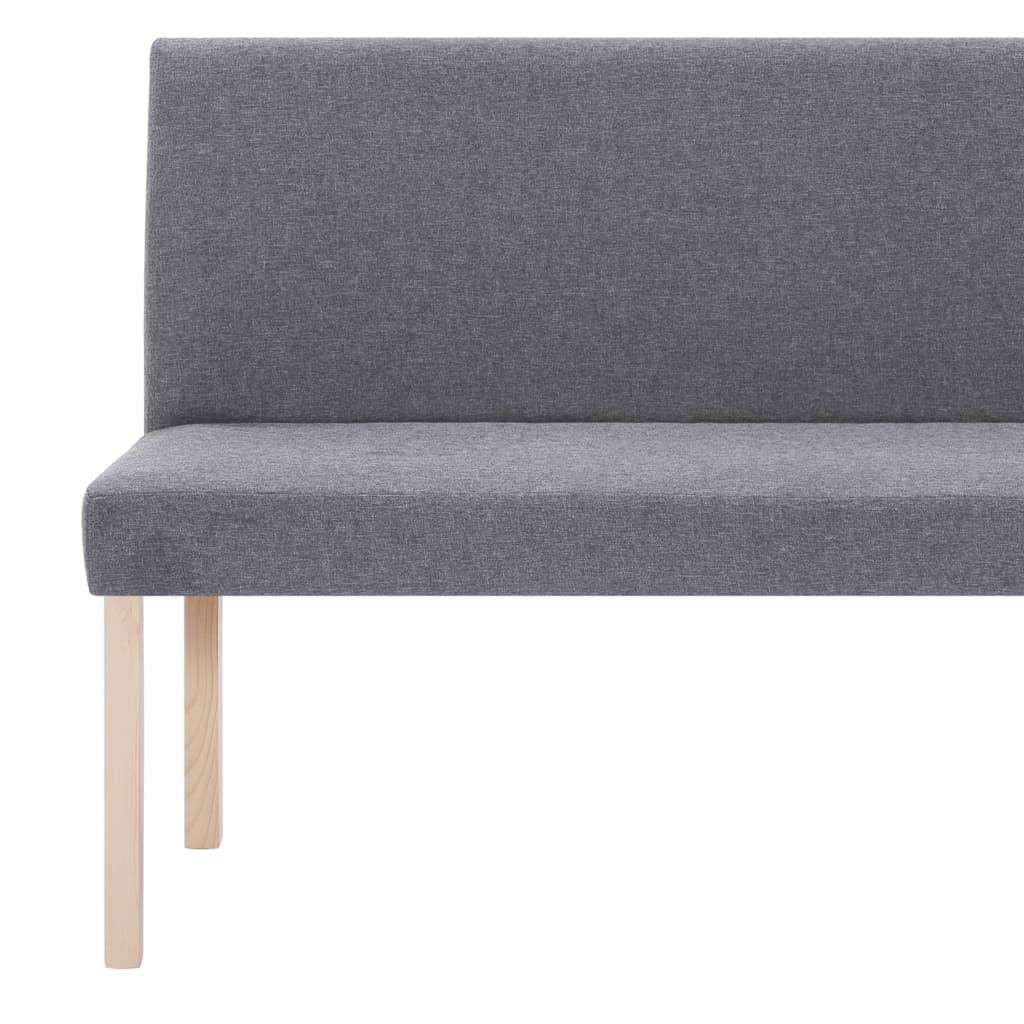 Sitzbank 139,5 cm Dunkelgrau Polyester