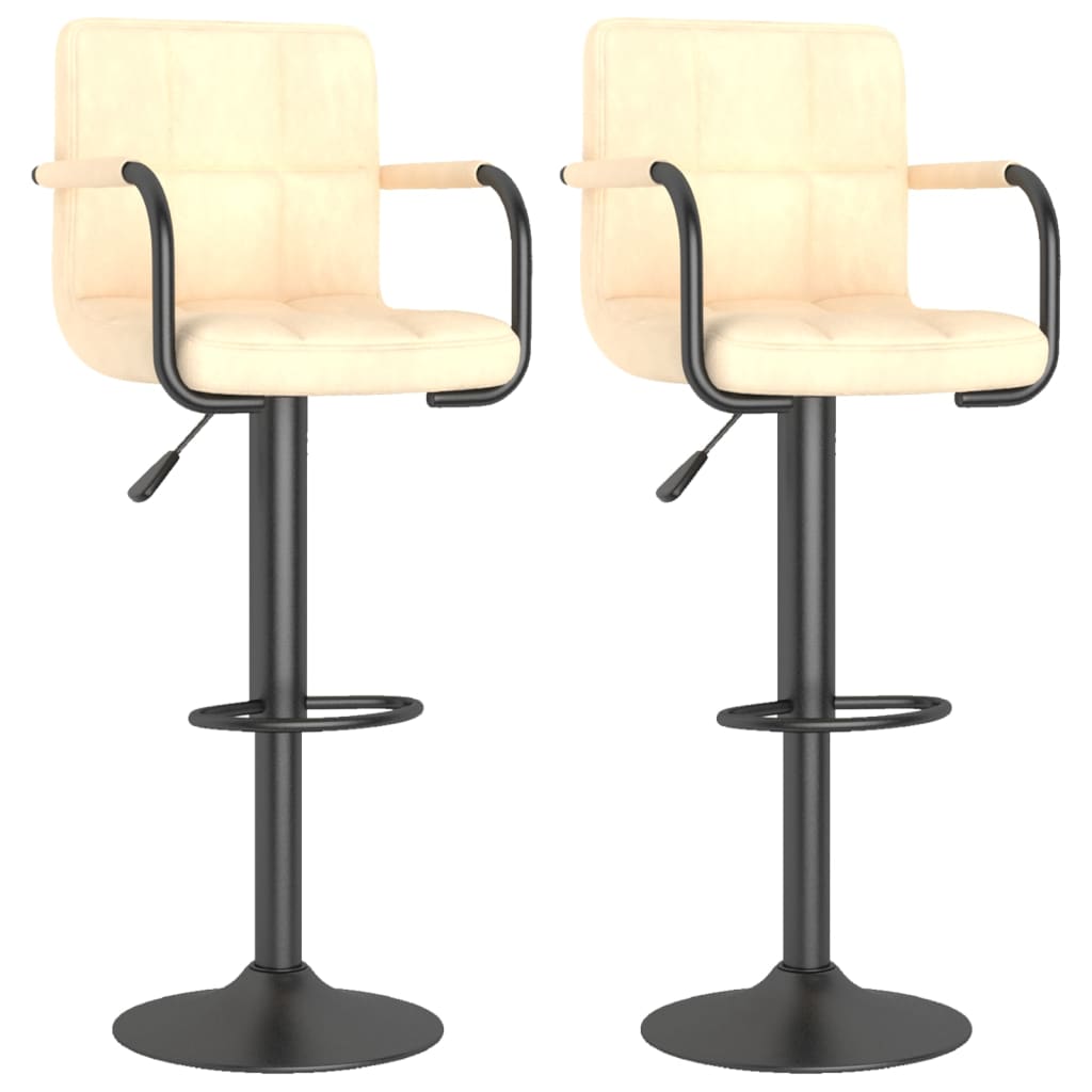 Barhocker 2 Stk. Blau Samt