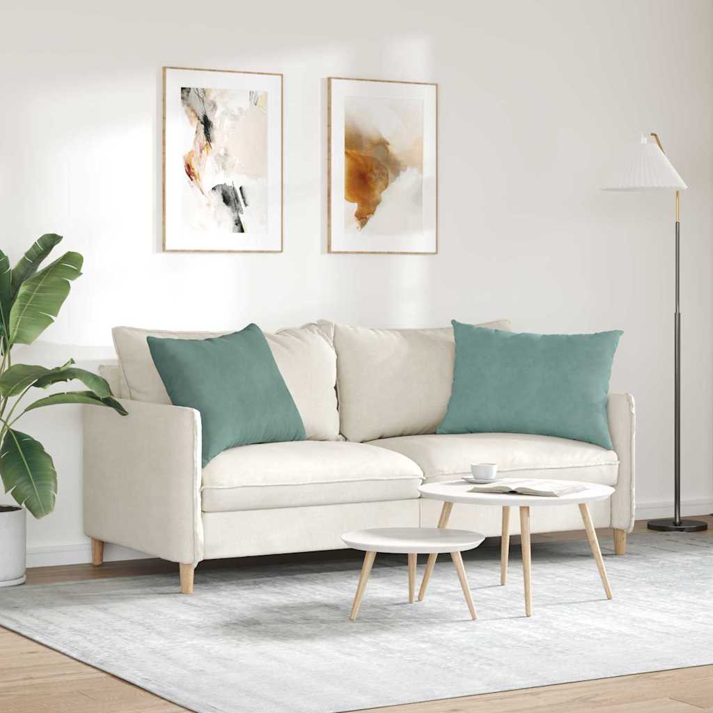 Sofakissen 2 Stück Blau 50 x 30 cm Cordstoff