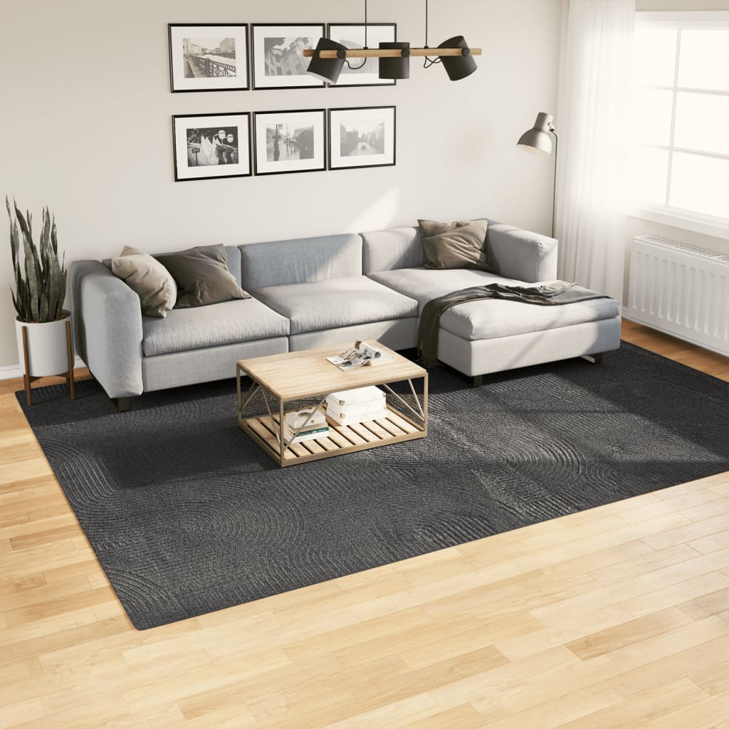 Teppich IZA Kurzflor Skandi-Stil Anthrazit 80x150 cm