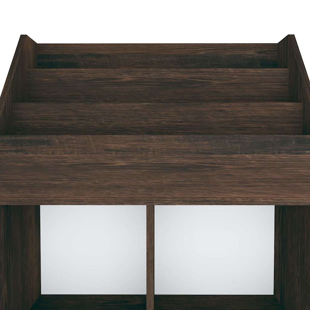 Kinder-Bücherregal Braun Eichen-Optik 71x30x114cm Holzwerkstoff