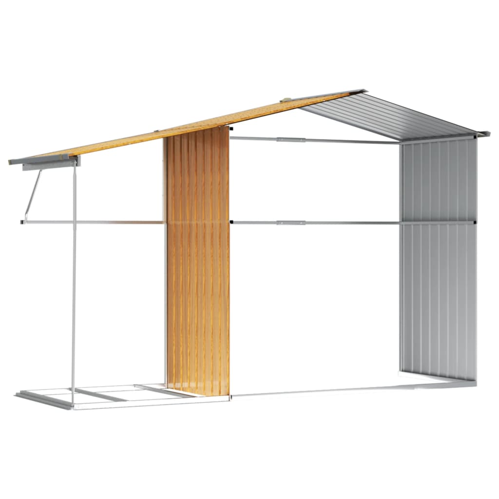 Gerätehaus Grün 277x192,5x179 cm Verzinkter Stahl