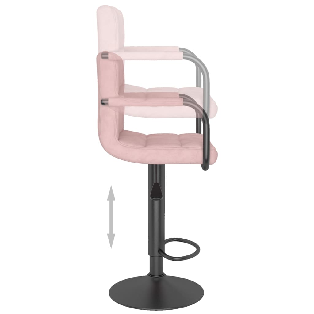 Barhocker 2 Stk. Blau Samt