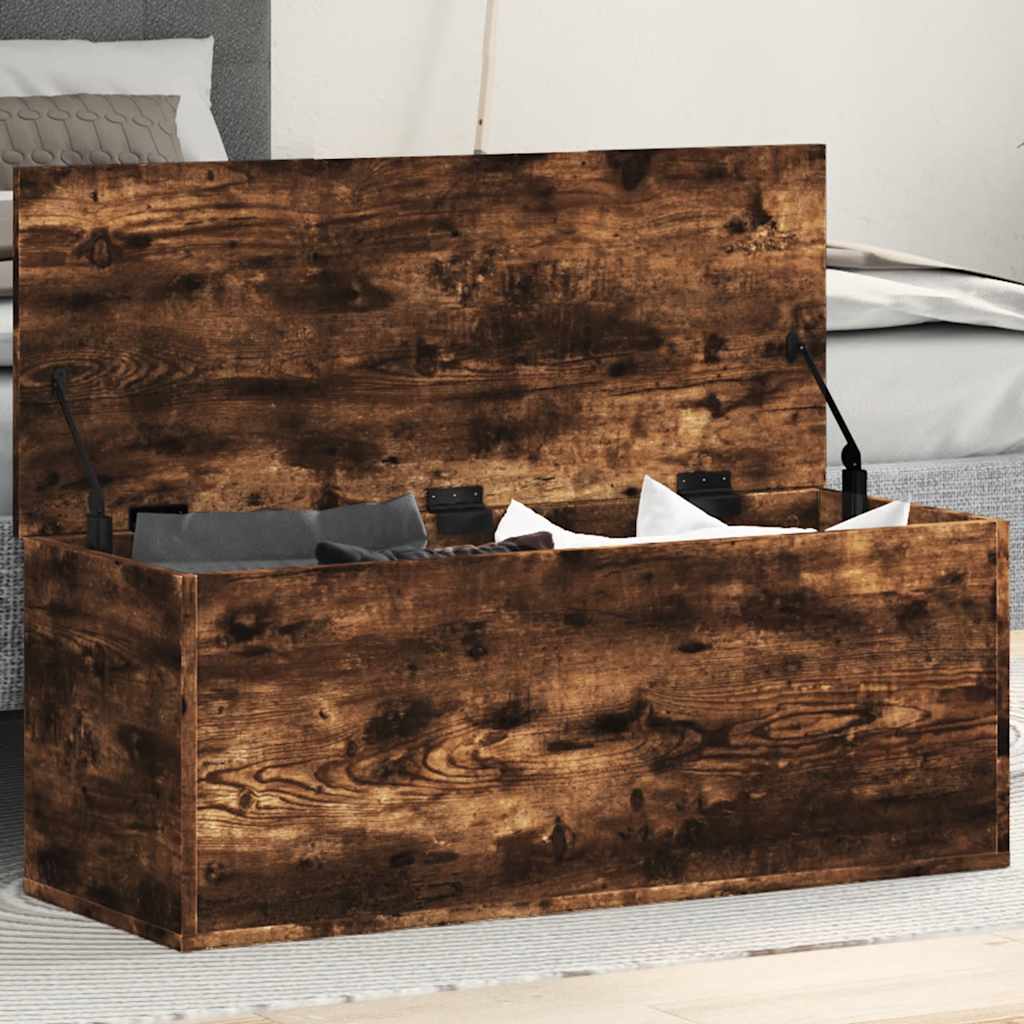 Aufbewahrungstruhe Weiß 84x42x46 cm Holzwerkstoff
