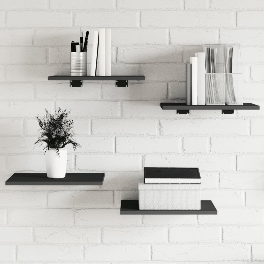 Bücherregal-Bretter 4 Stk. Weiß 40x10x1,5 cm Holzwerkstoff