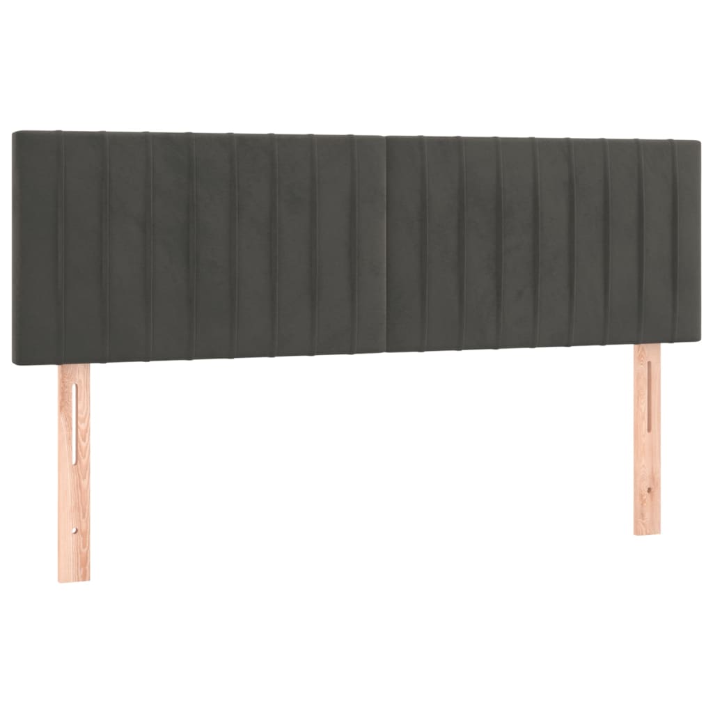 Kopfteil Hellgrau 80x5x118/128 cm Samt