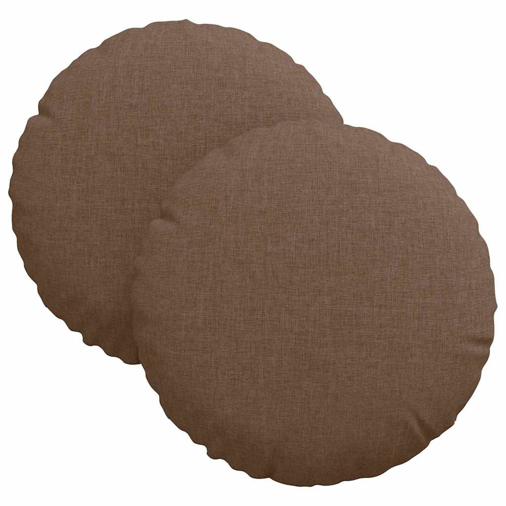 Sitzkissen 2 pcs Hellgrau Ø30 x 13 cm Stoff