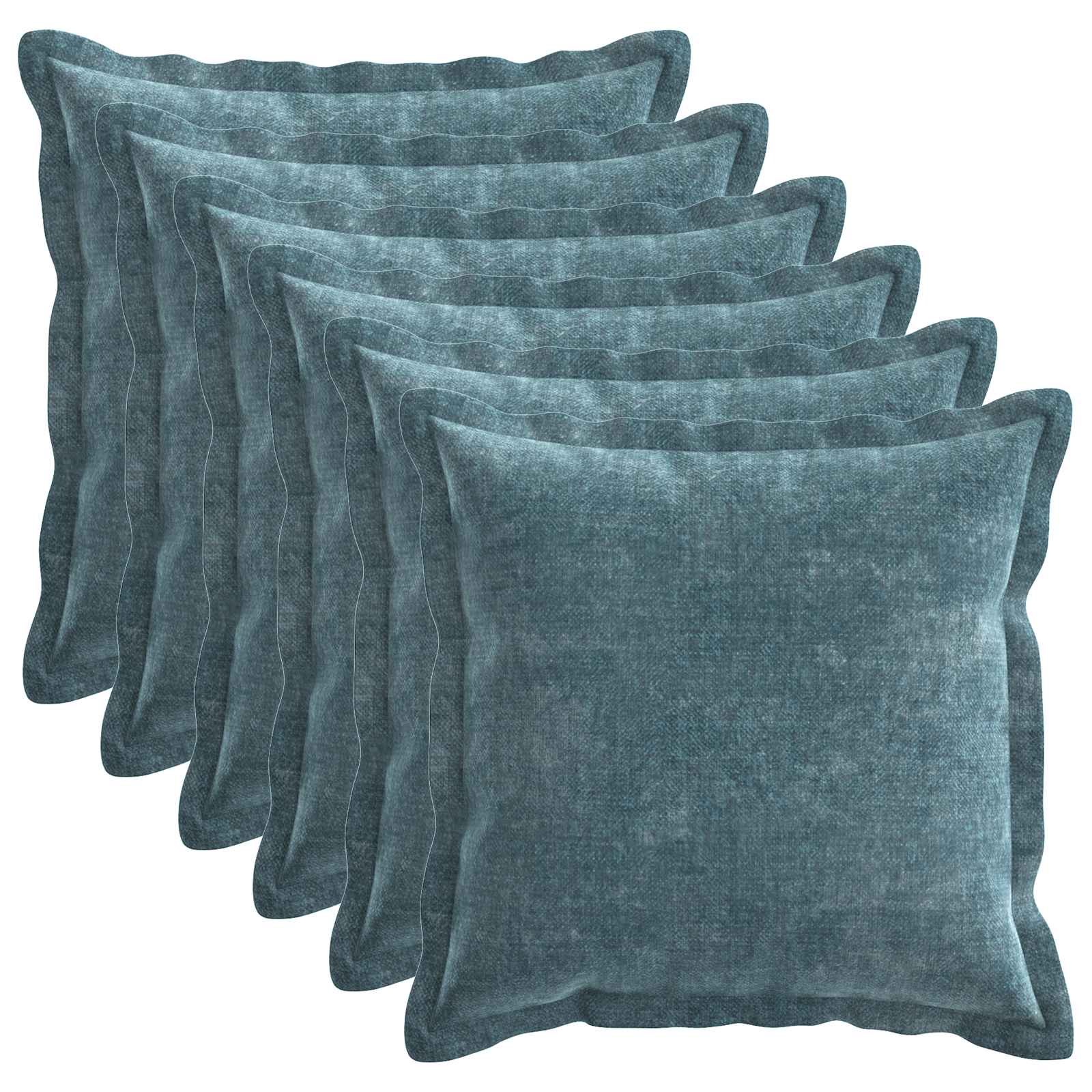 Kissenbezug 2 Stk. HOUTEN Dunkelgrau 30 x 30 cm Chenille-Stoff