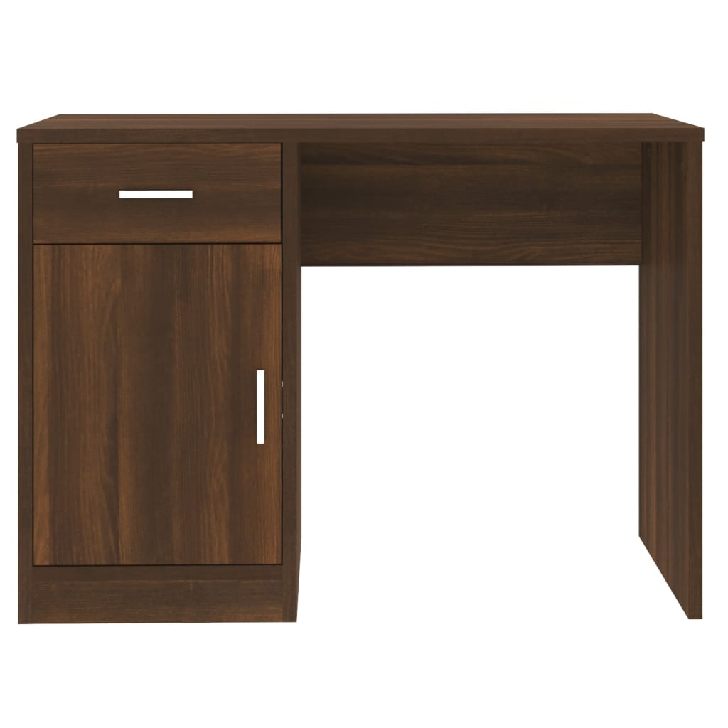 Schreibtisch mit Schublade und Schrank Eiche 100x40x73 cm