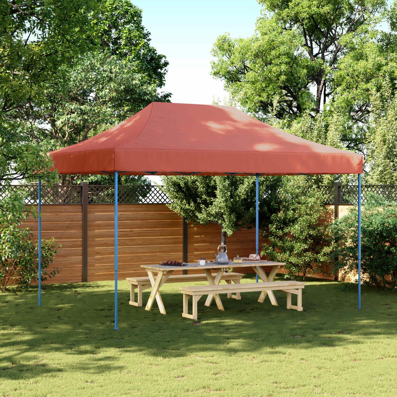 Partyzelt Faltbar Pop-Up Beige 410x279x315 cm