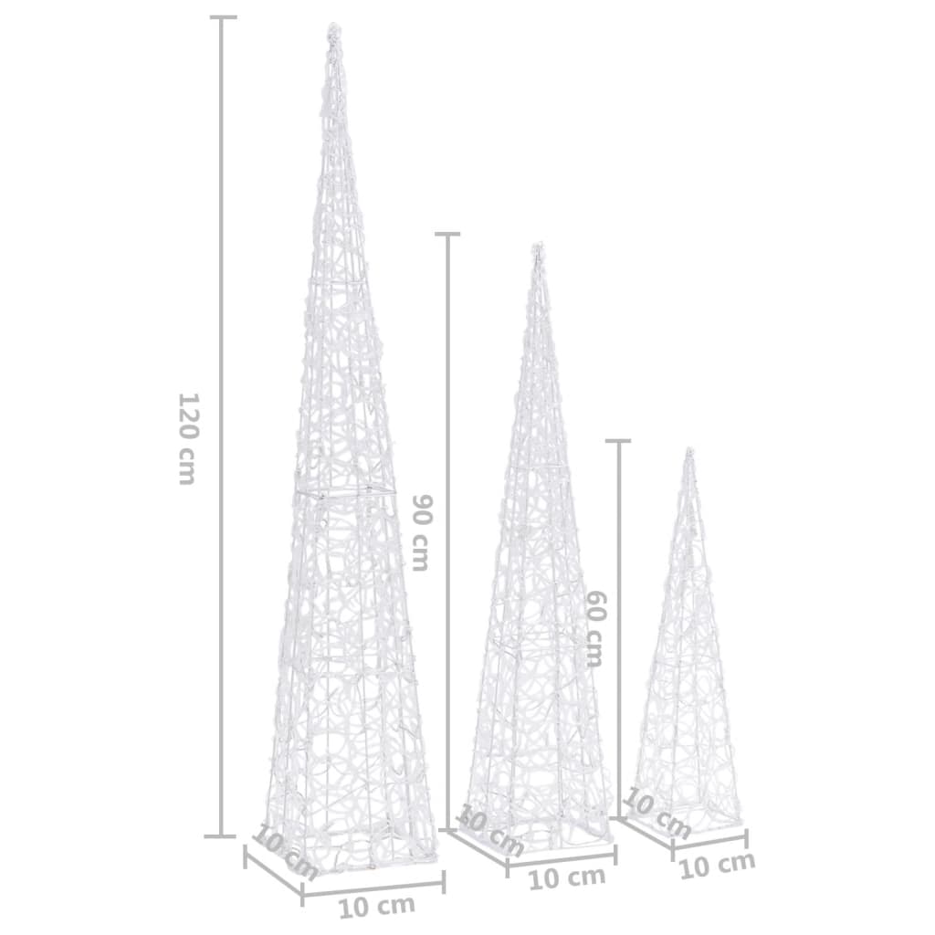 LED-Leuchtkegel Acryl Deko Mehrfarbig 90 cm