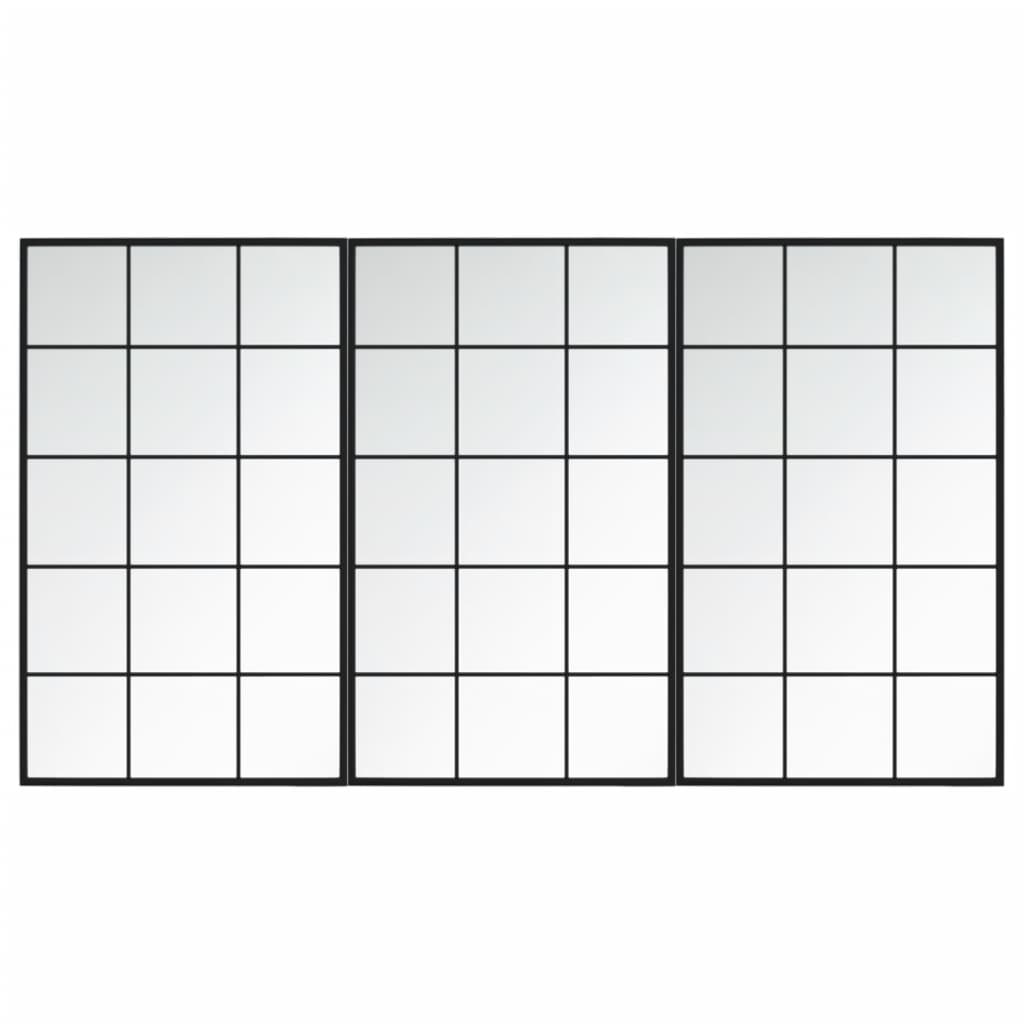 Wandspiegel Schwarz 60x40 cm Metall