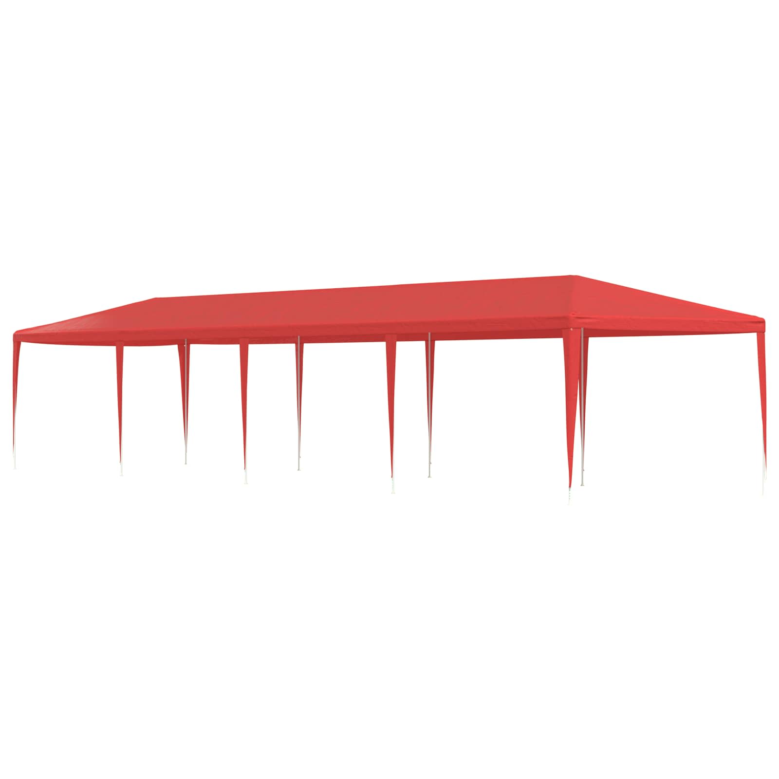 Partyzelt 400 x 300 x 255 cm Rot PE und Stahl
