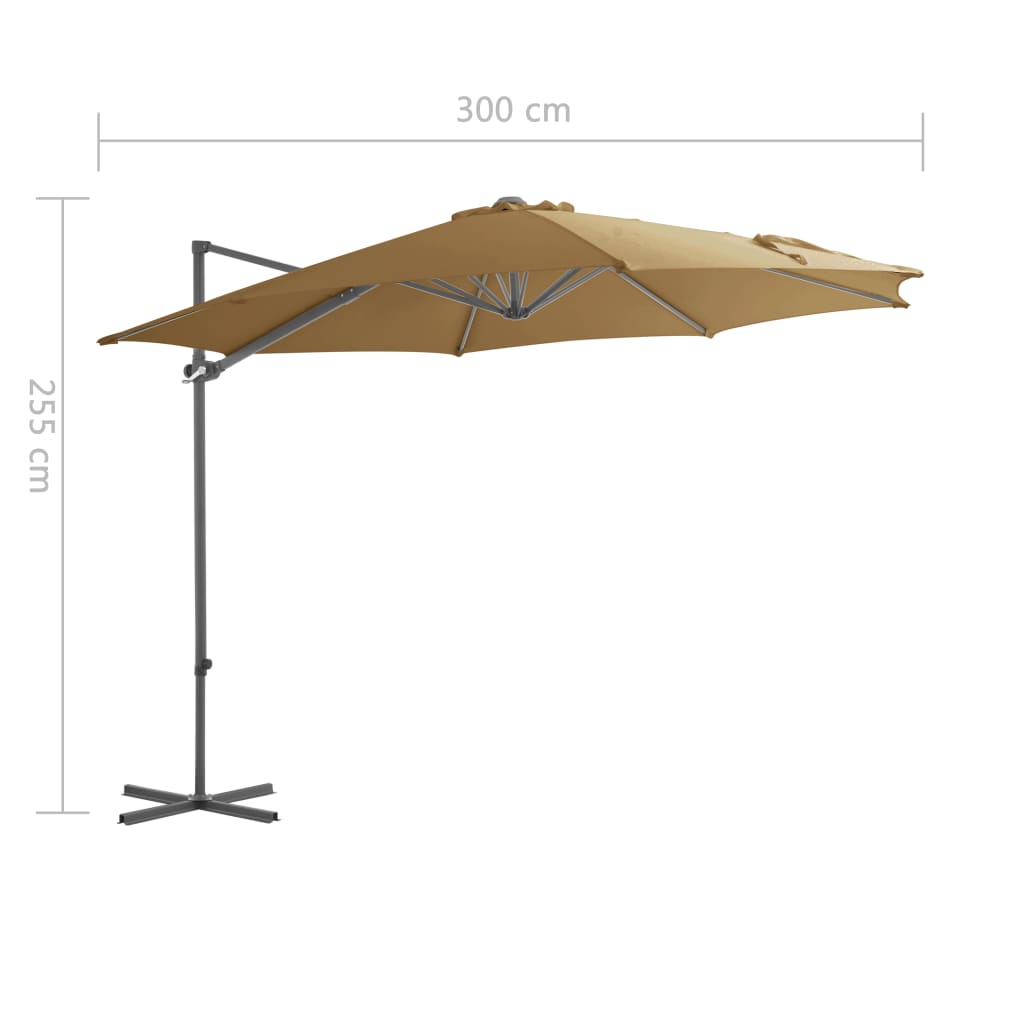 Ampelschirm mit Stahl-Mast 250x250 cm Bordeauxrot