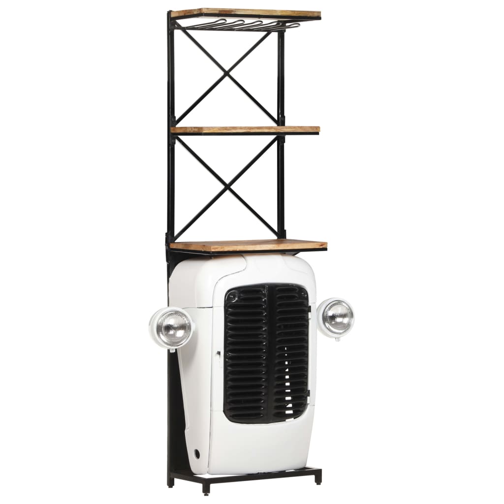 Traktor-Weinschrank 49x31x172 cm Mango Massivholz