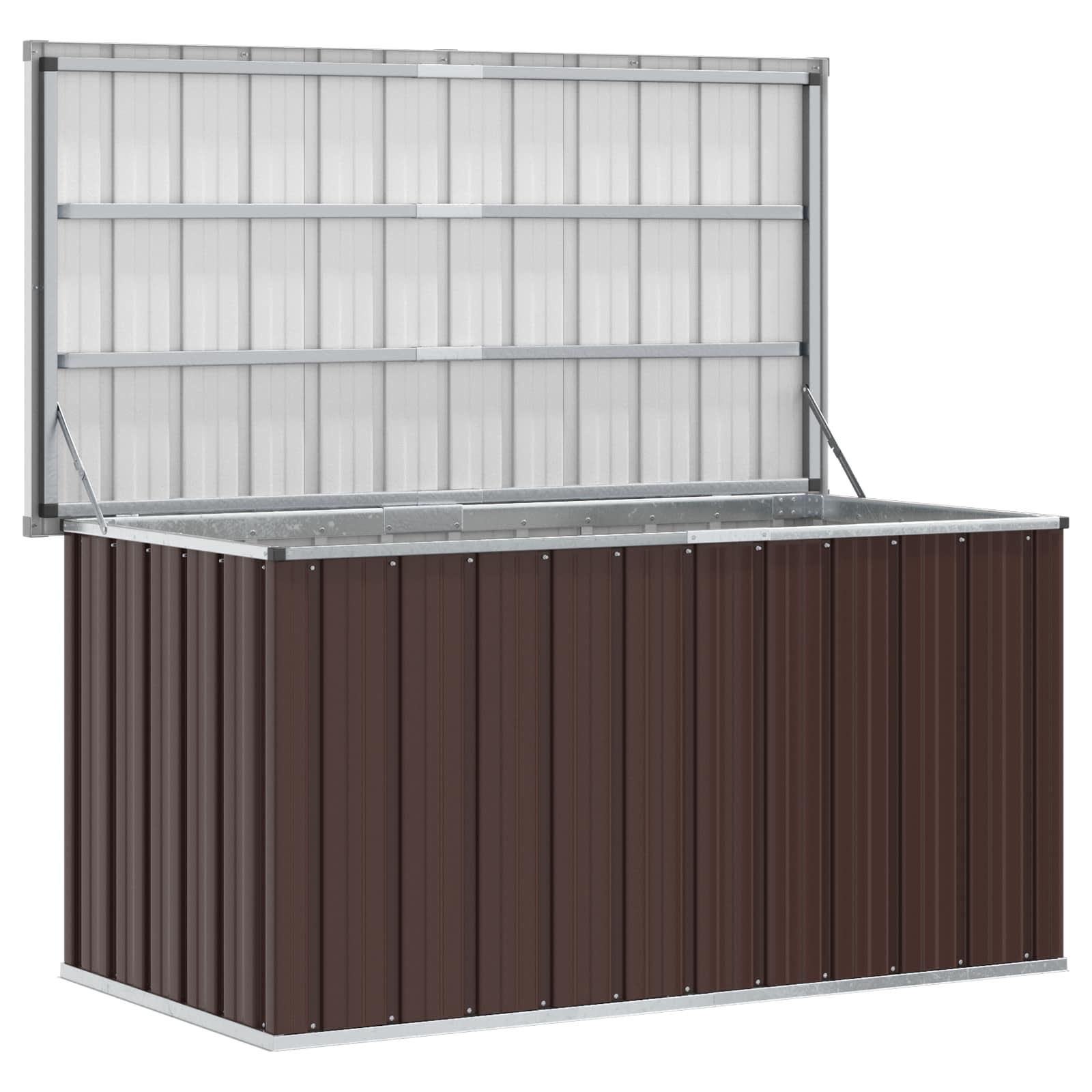 Außenlagerbox Holz 109 x 67 x 65 cm Verzinkter Stahl