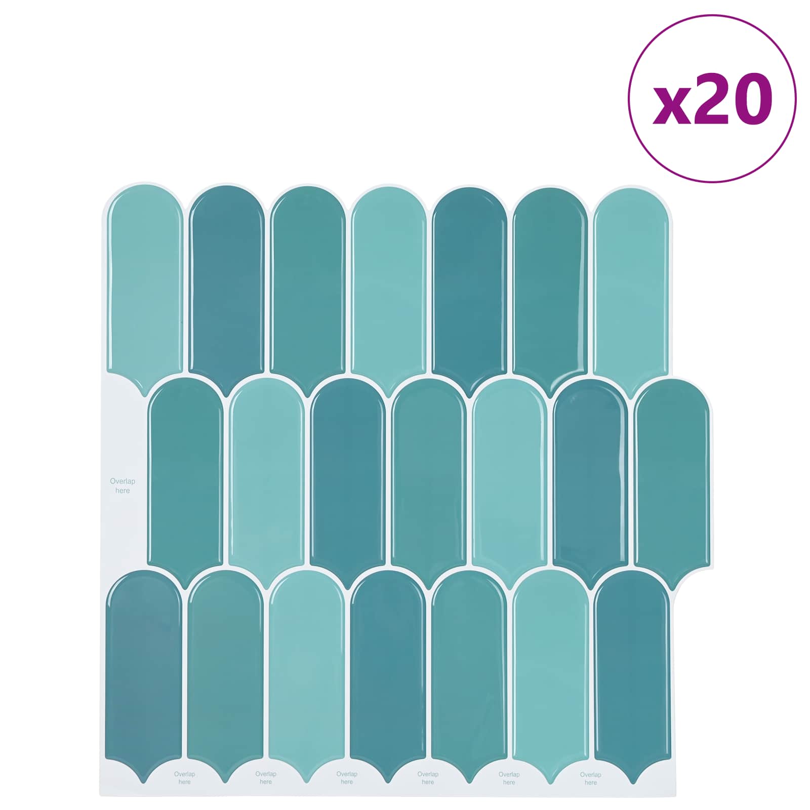 Federfliese 10 pcs Grau Marmor 30 x 30 cm Polyurethan und PET