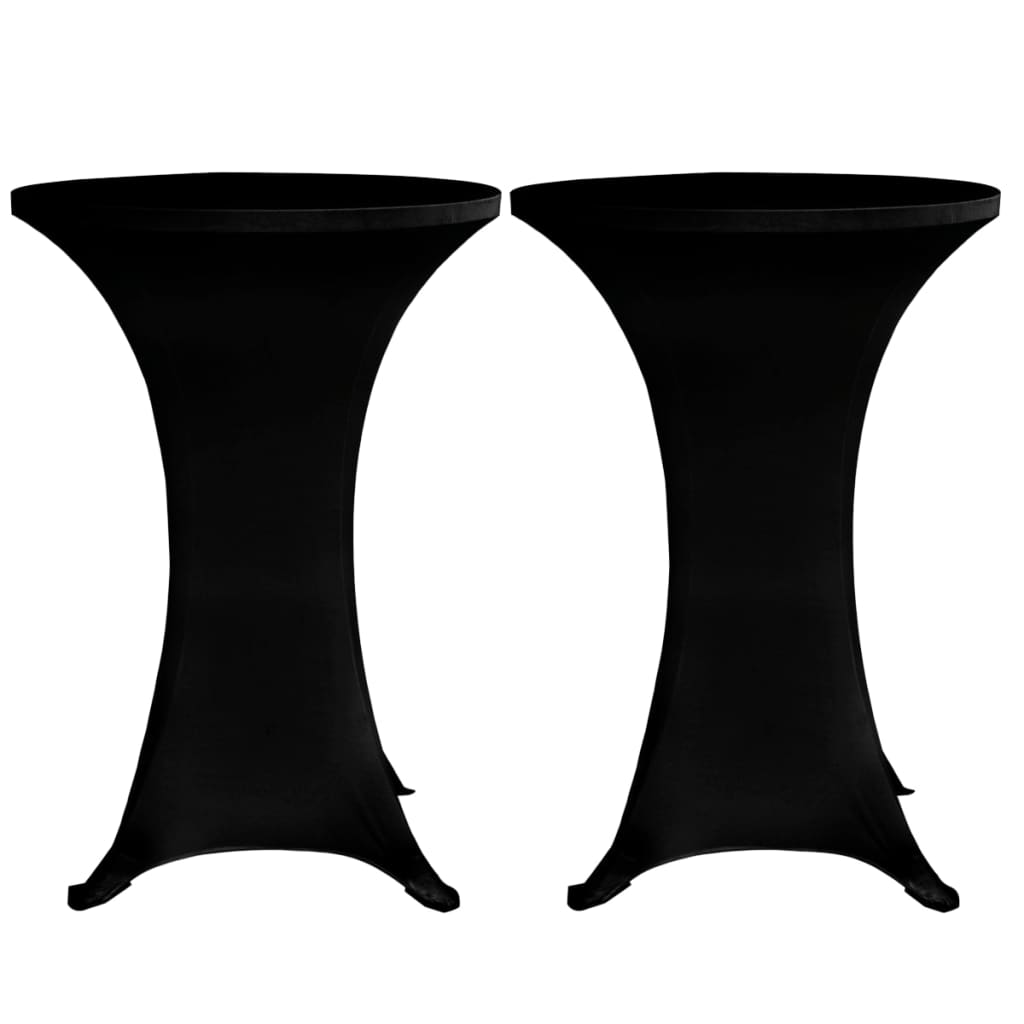Tischhusse Stretchhusse 2 Stk 70 cm Anthrazit