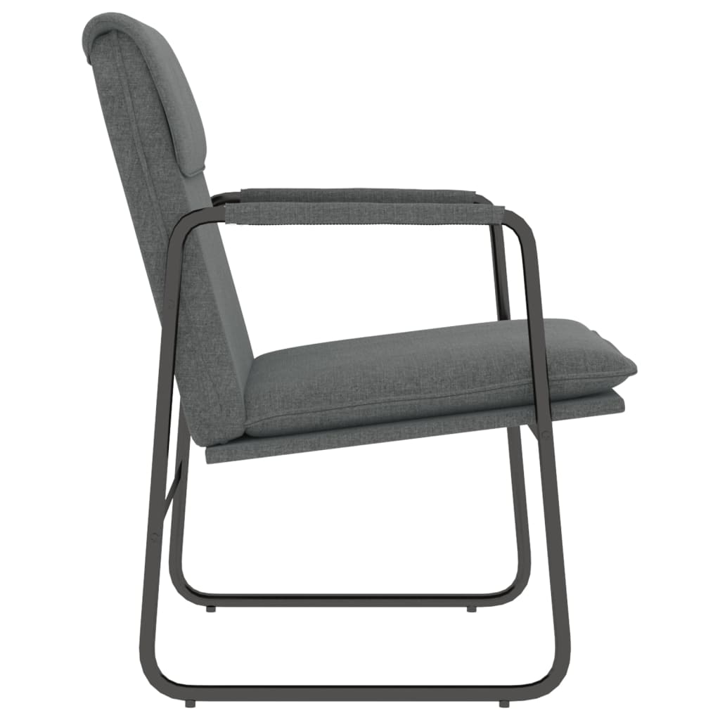 Loungesessel Hellgrau 55x64x80 cm Stoff