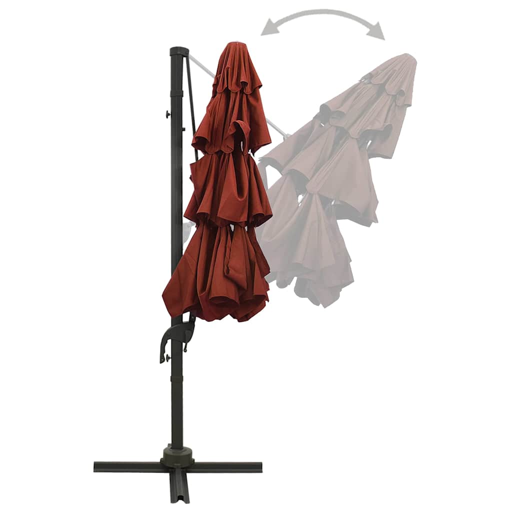 Sonnenschirm mit Aluminium-Mast 4-lagig Sandfarben 3x3 m