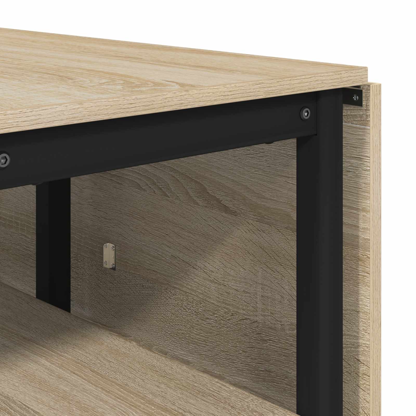 Esstisch 122 x 80 x 76,5 cm Holzwerkstoff Schwarze Eiche