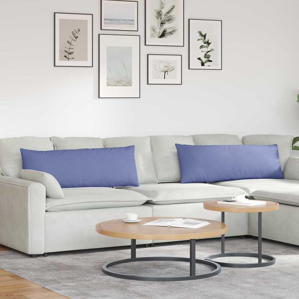 Sofakissen 2 pcs Hellgrau 50 x 30 cm Stoff