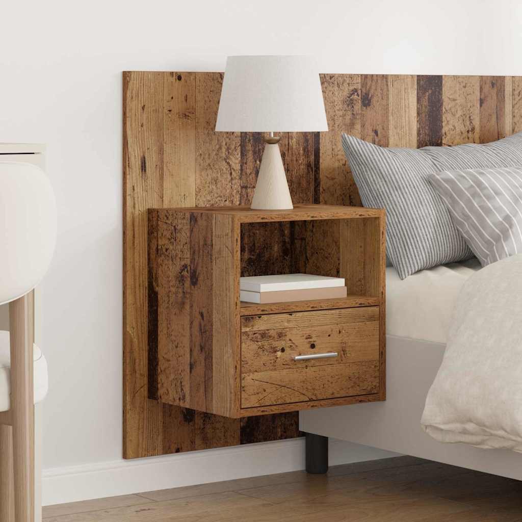 Kopfteil mit Nachttischen Weiß Holzwerkstoff