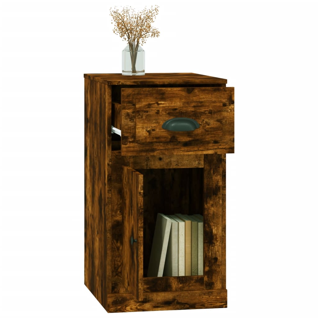 Beistellschrank mit Schublade Weiß 40x50x75 cm Holzwerkstoff