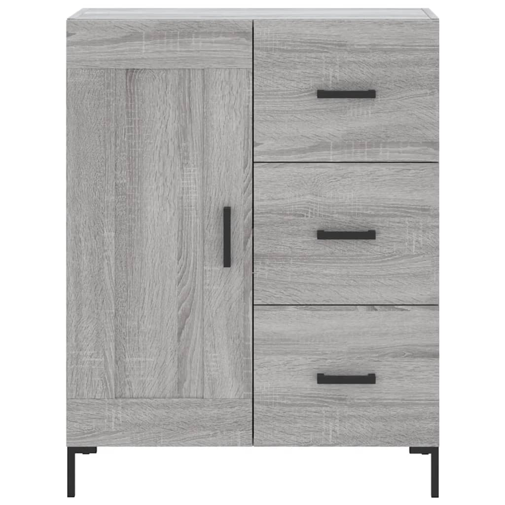 Highboard Betongrau 69,5x34x180 cm Holzwerkstoff
