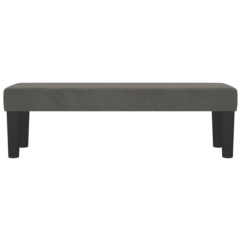 Sitzbank Hellgrau 70x30x30 cm Samt
