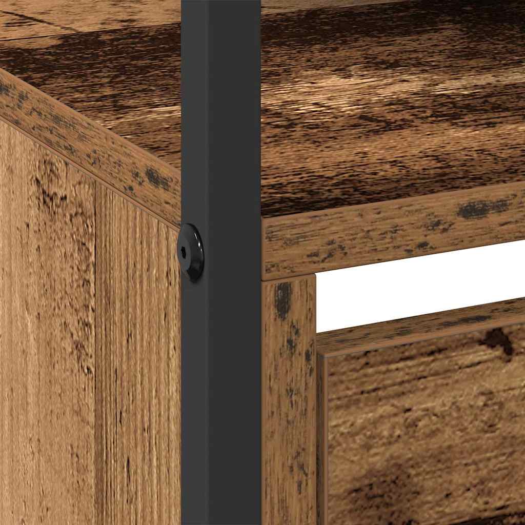 Schuhschrank mit 4 Klappen Sonoma-Eiche 100x34x112 cm