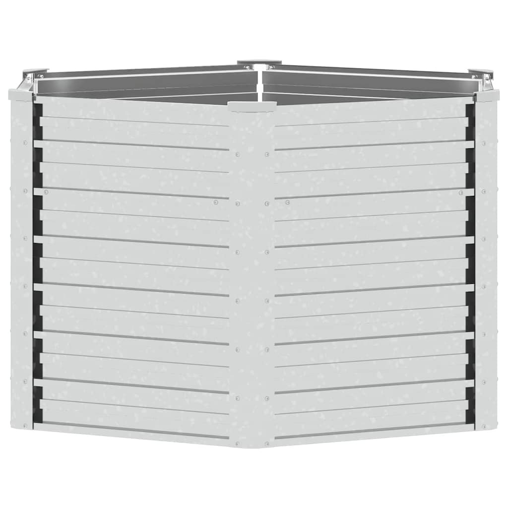 Garten-Hochbeet 129x45 cm Verzinkter Stahl Silber