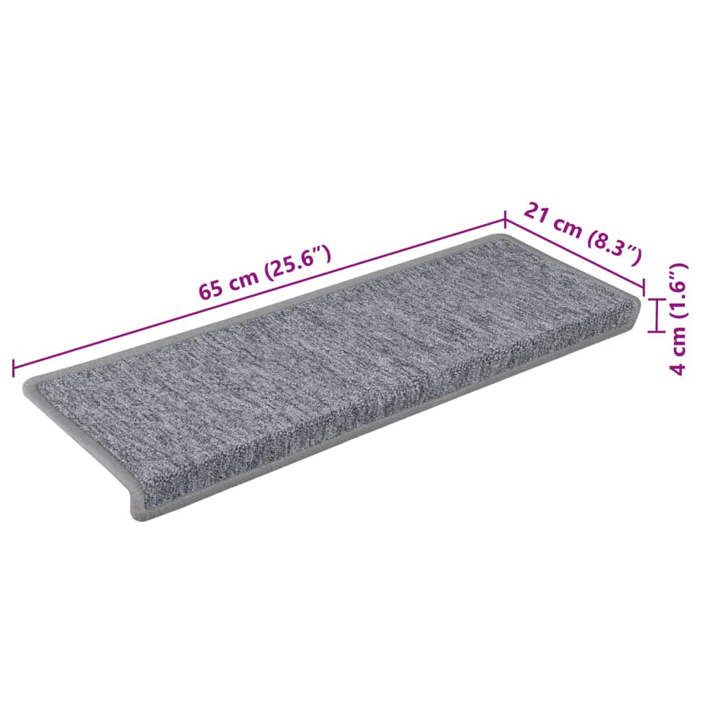 Stufenmatten 15 Stk. 65x21x4 cm Anthrazit Rechteckiger Rand