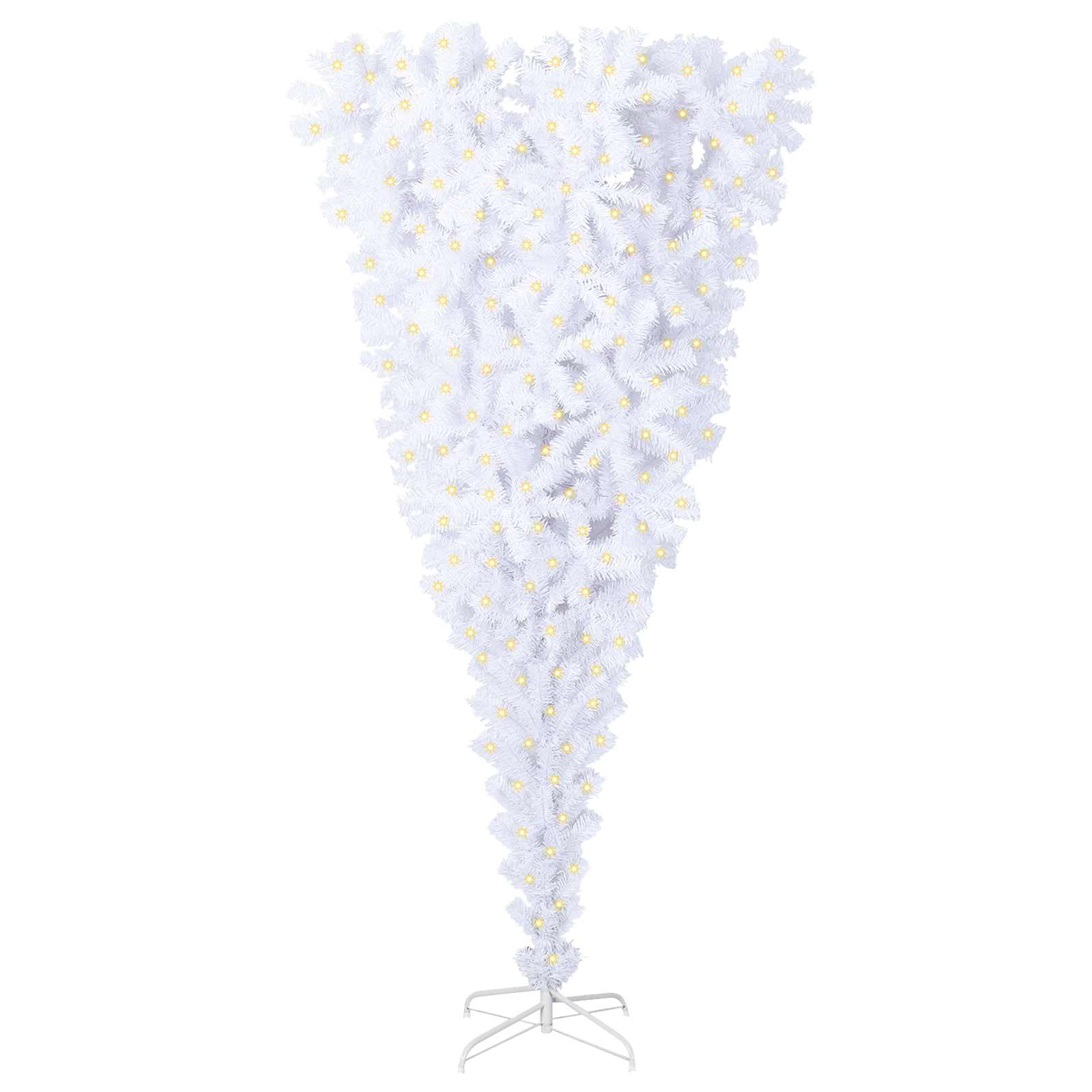 Künstlicher Weihnachtsbaum Weiß 180 cm PVC und Stahl