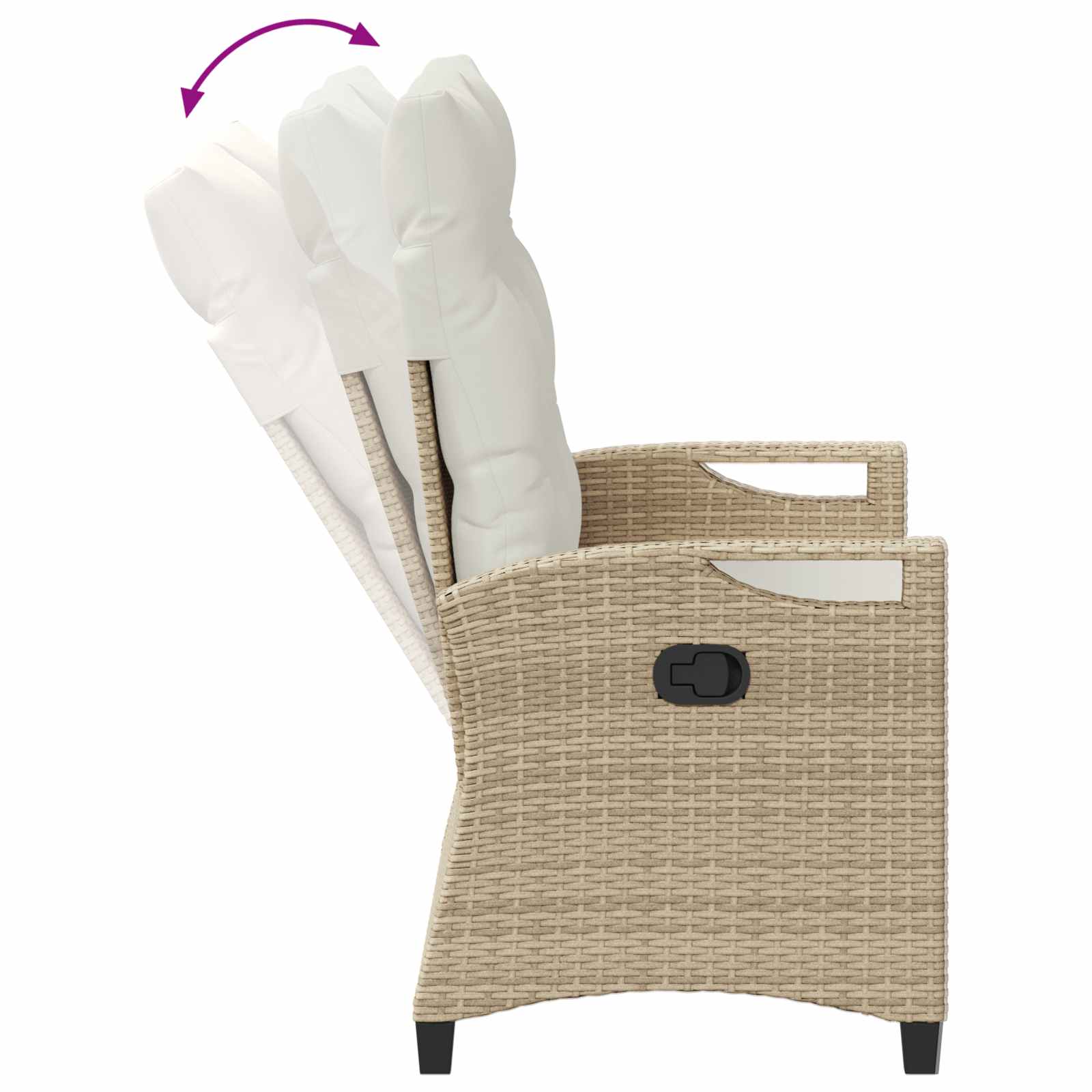 Gartenbank Schwarz 105 x 60 x 112 cm Stahl und Polyester