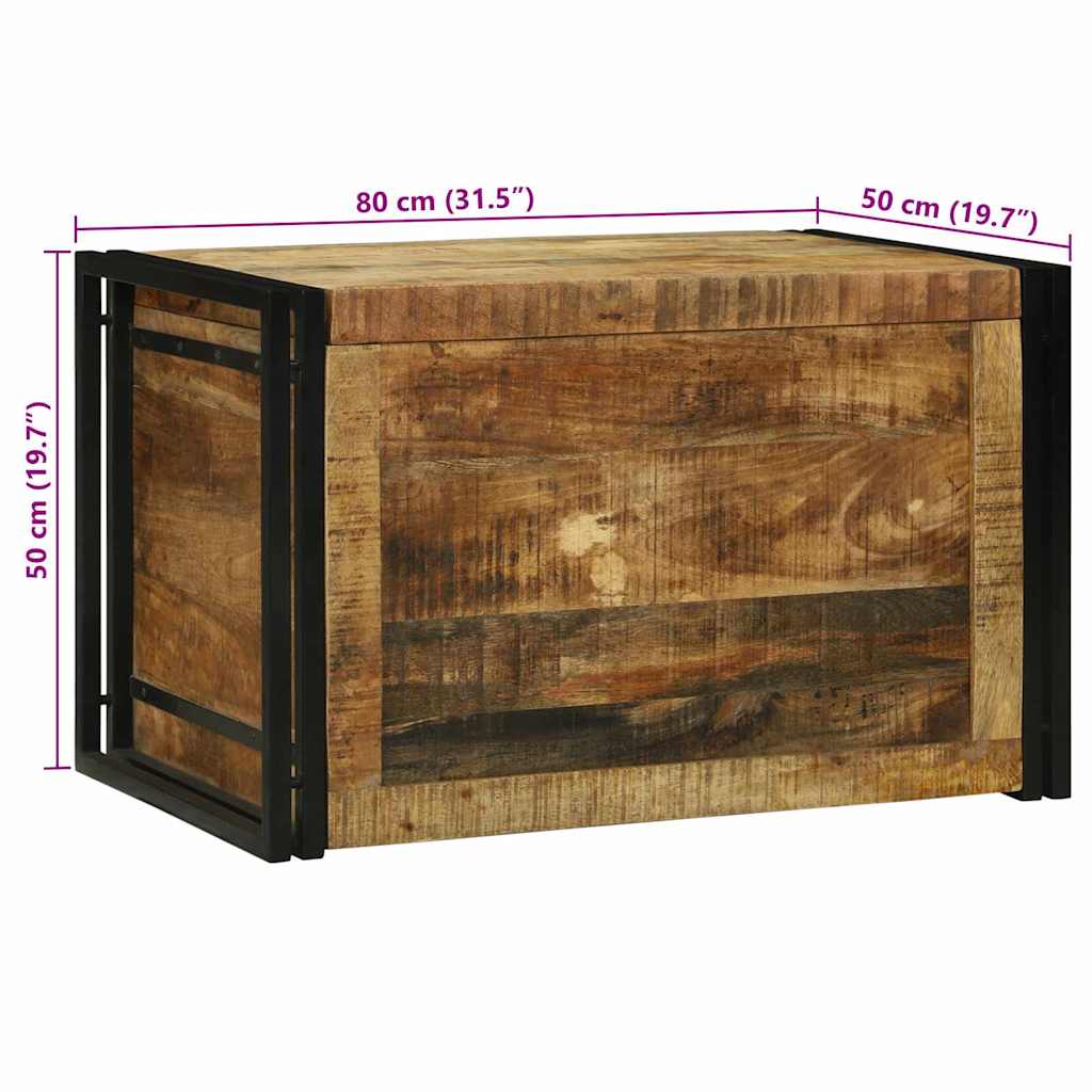 Aufbewahrungsbox 50 x 50 x 50 cm Massives upgecyceltes Holz