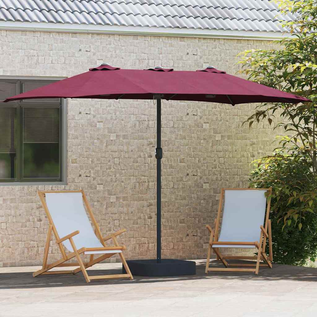 Garten-Sonnenschirm Sand 385 x 209 x 244 cm Polyester und Stahl