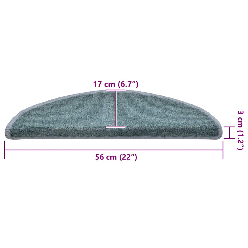 Stufenmatten 15 Stk. 56x17x3 cm Anthrazit Halbrund