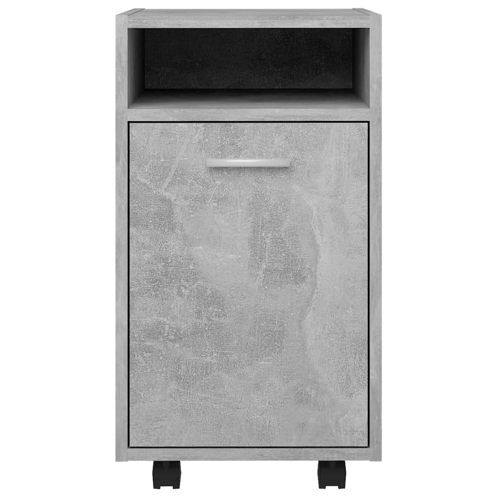 Beistellschrank mit Rollen Weiß 33x38x60 cm Holzwerkstoff