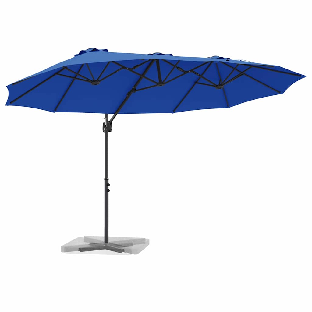 Sonnenschirm Sand 372 x 198 x 243 cm Polyester und Aluminium