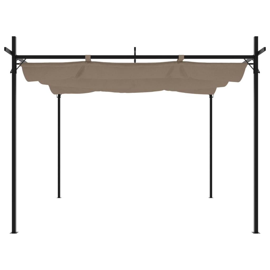 Pergola mit Schiebedach Creme 295x292x230 cm