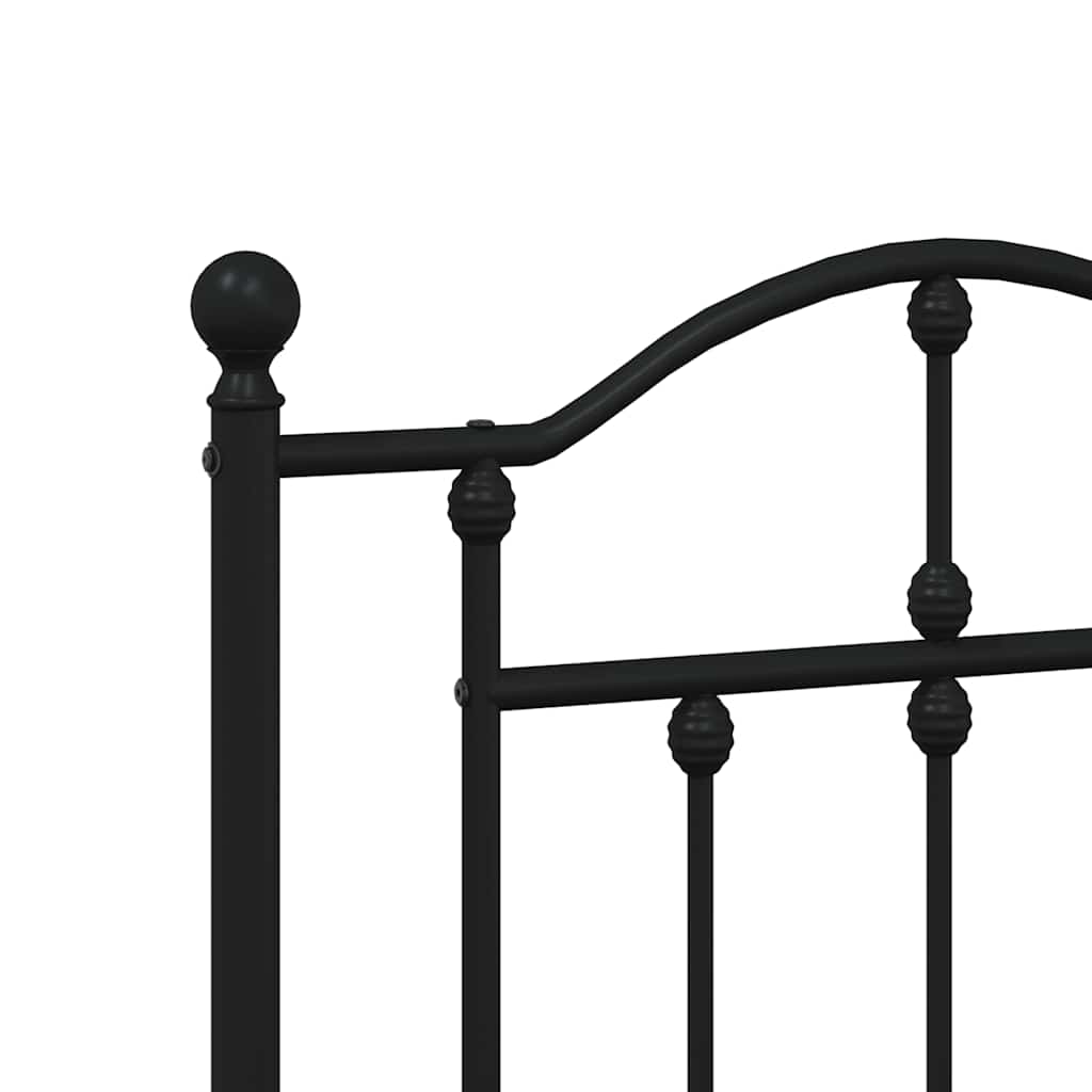 Ersatz-Kopfteil Metall Schwarz 90 cm