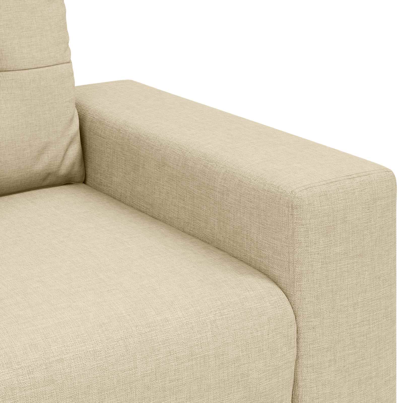 2-teiliges Sofa-Set mit Kissen, hellgrauer Stoff