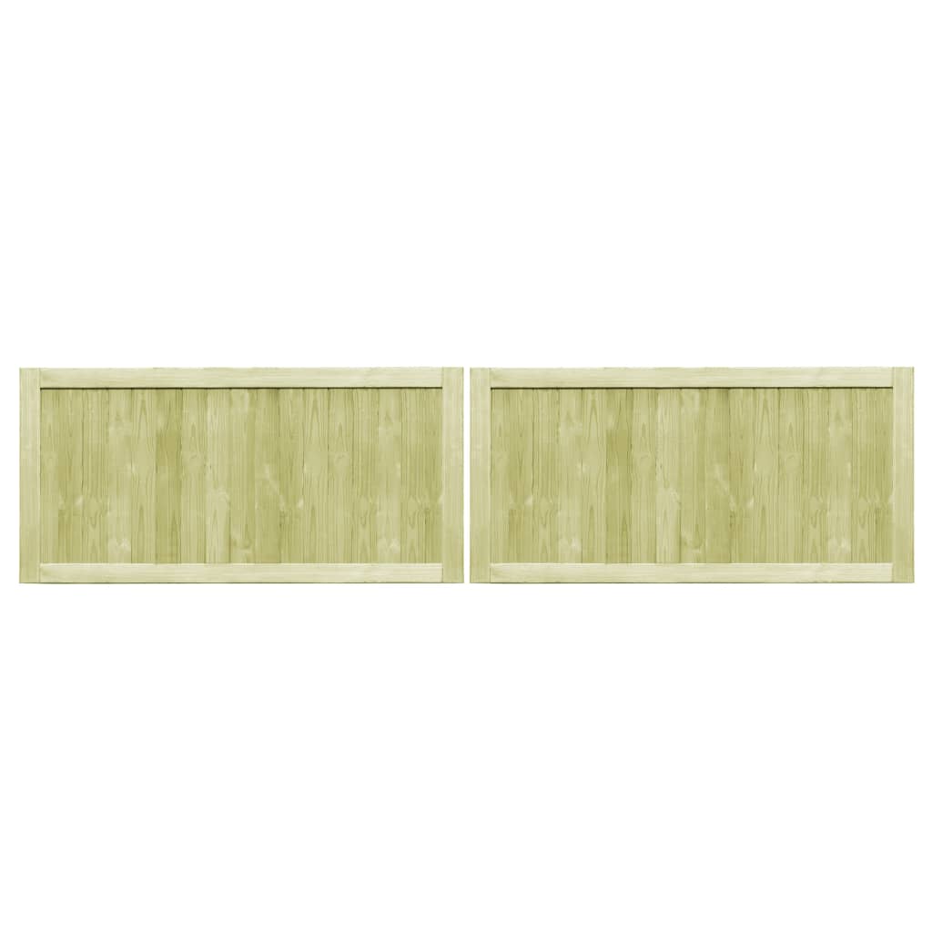 Gartentore 2 Stk. Kiefernholz Imprägniert 300x75 cm