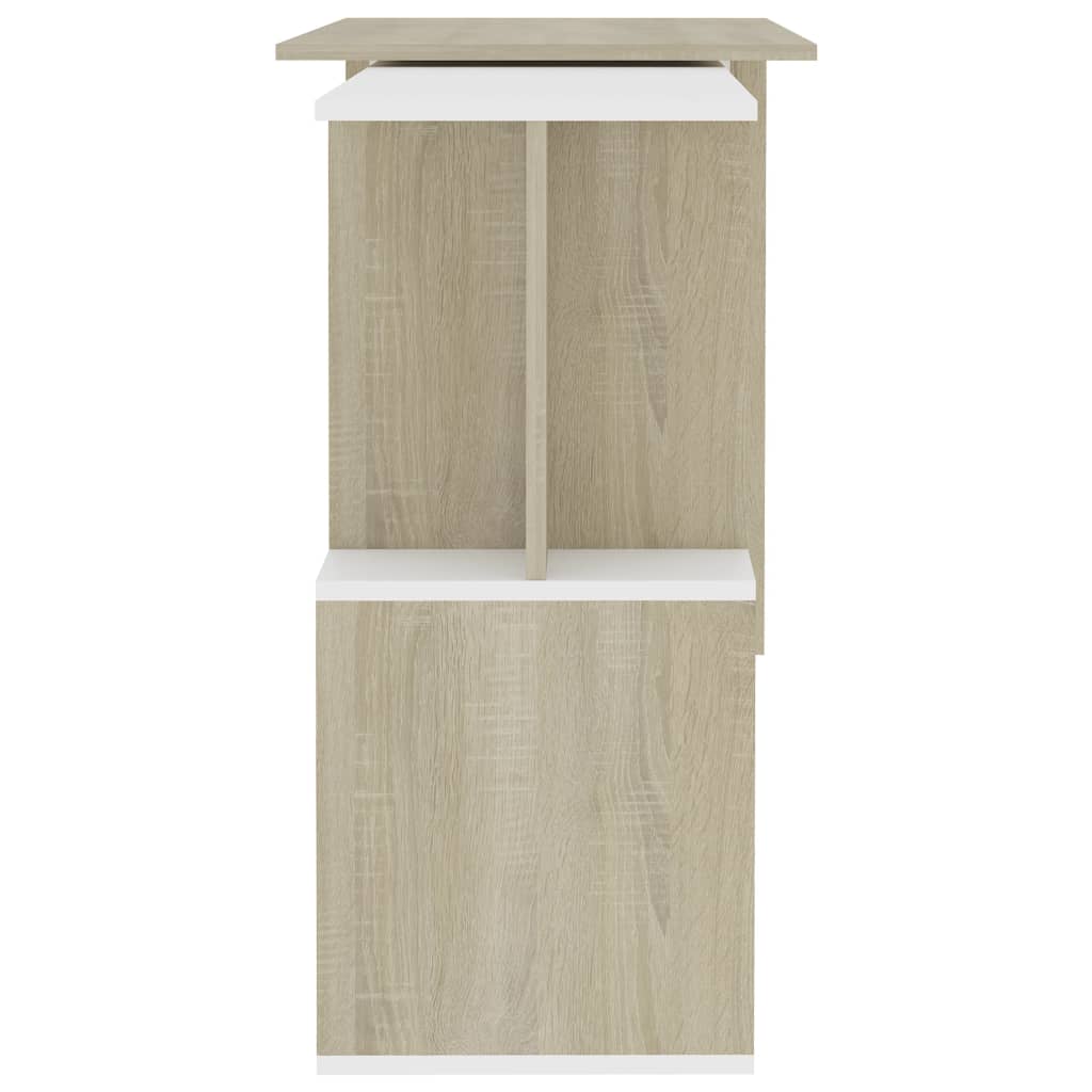 Eckschreibtisch Weiß 200x50x76 cm Holzwerkstoff