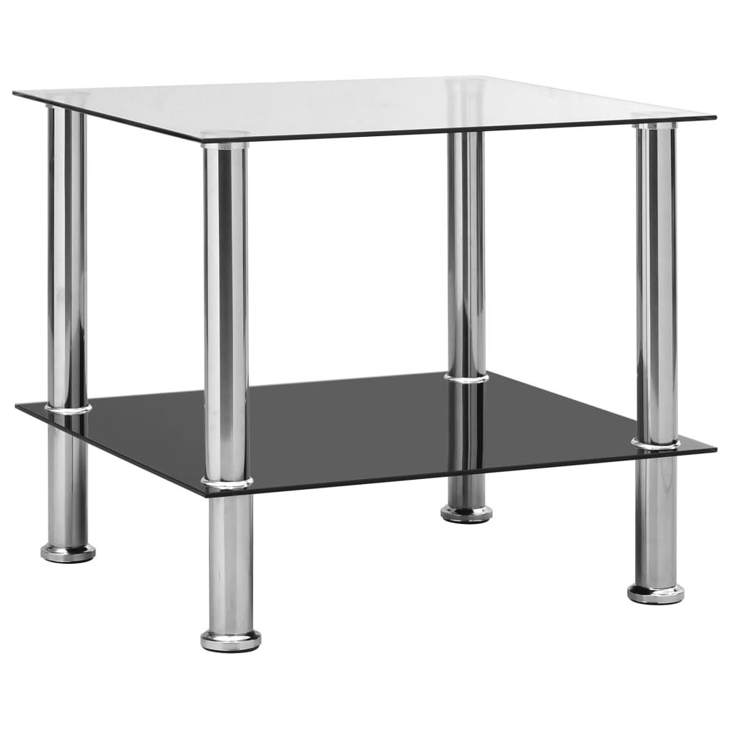 Beistelltisch Schwarz 45x50x45 cm Hartglas
