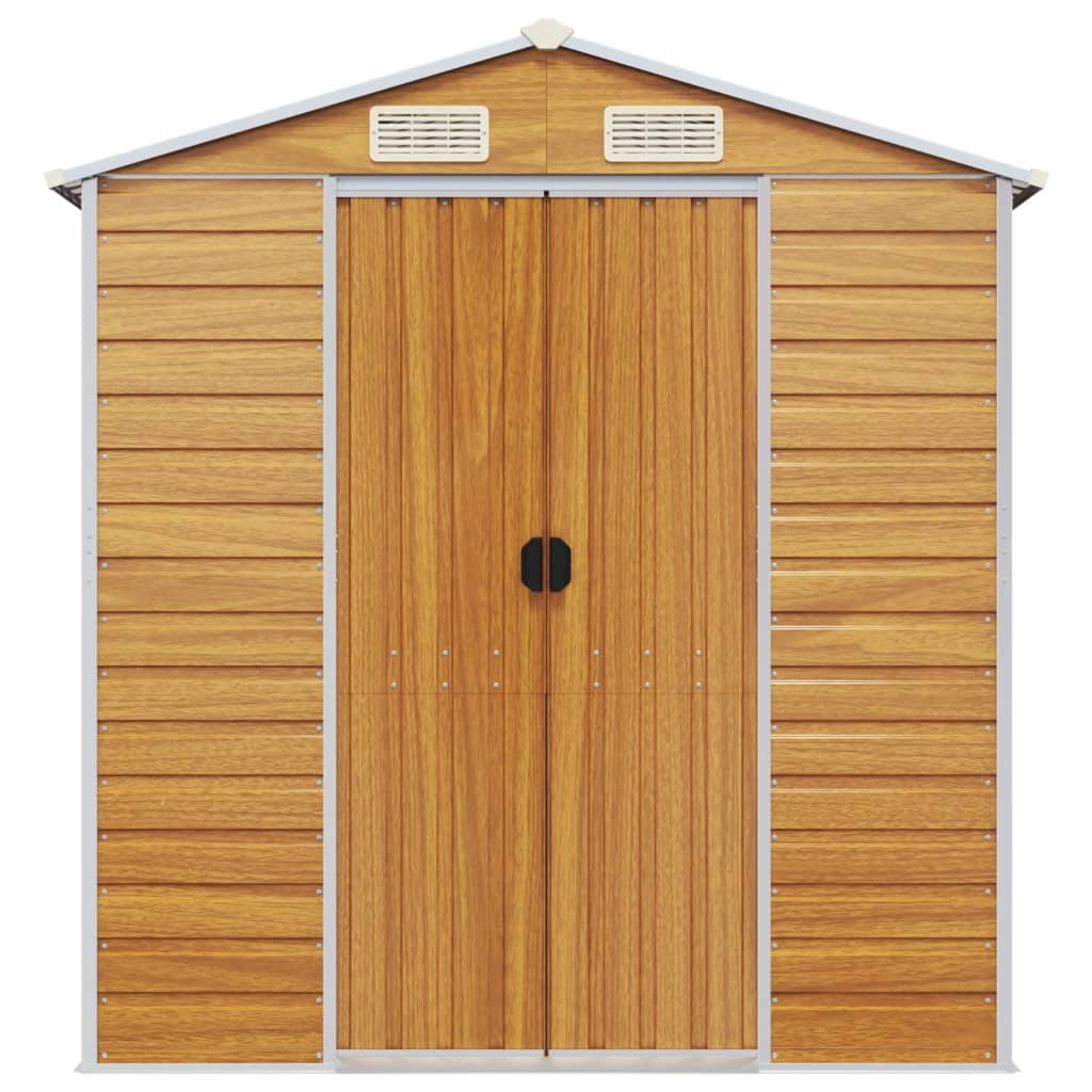 Gerätehaus Grün 191x130x198 cm Verzinkter Stahl